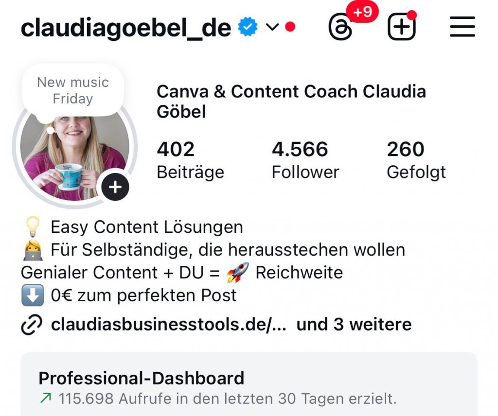 Instagram Kanal Claudia Göbel