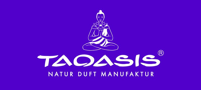 TAOASIS Logo 2019 Natur Duft Manufaktur weiss auf lila 800x600 e1782746657994